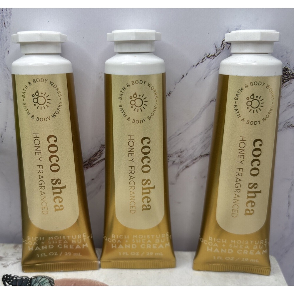 Bath & Body Works Coco Shea Honey Hand Cream 3 Pack 1 oz Travel Size